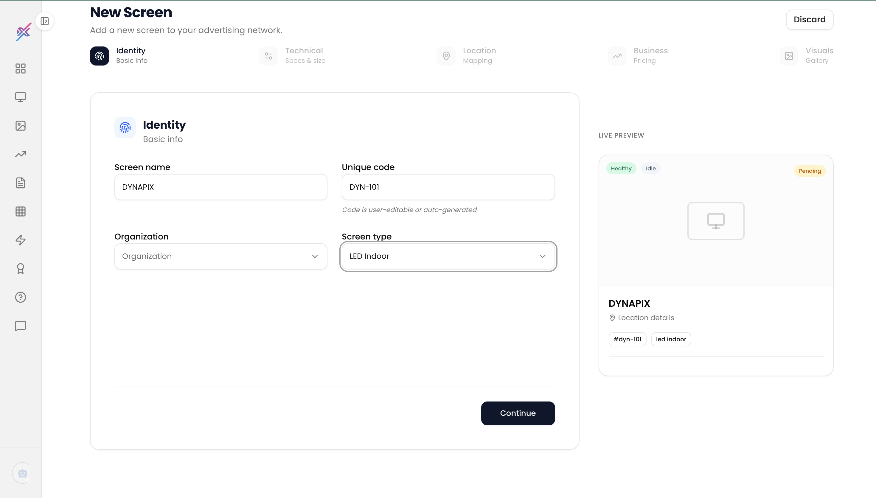 Register Your Screens